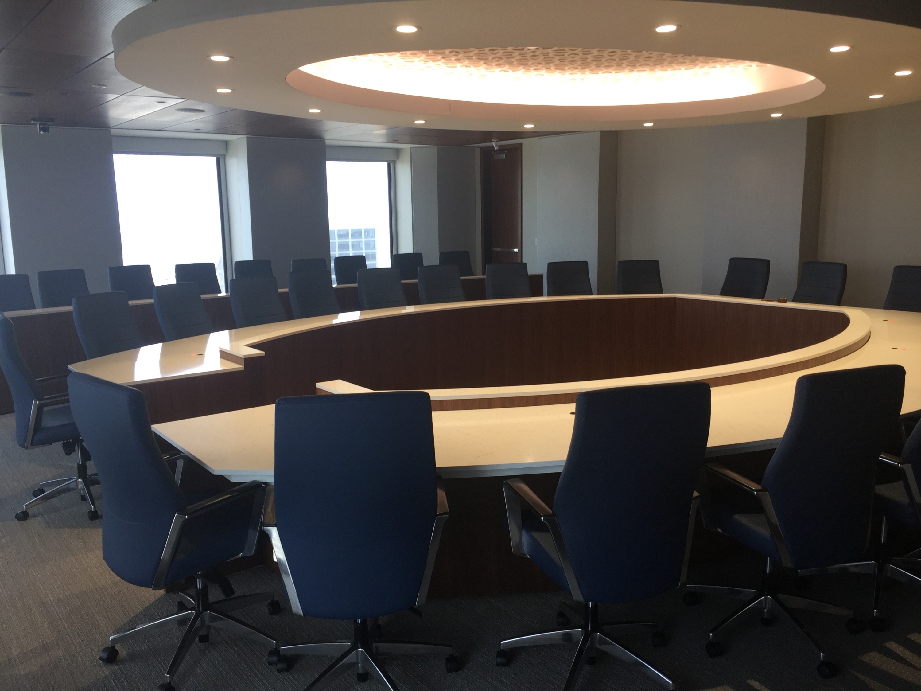 Preview of Custom |Conference Table | Horseshoe Shaped | Haida Quartz Top 