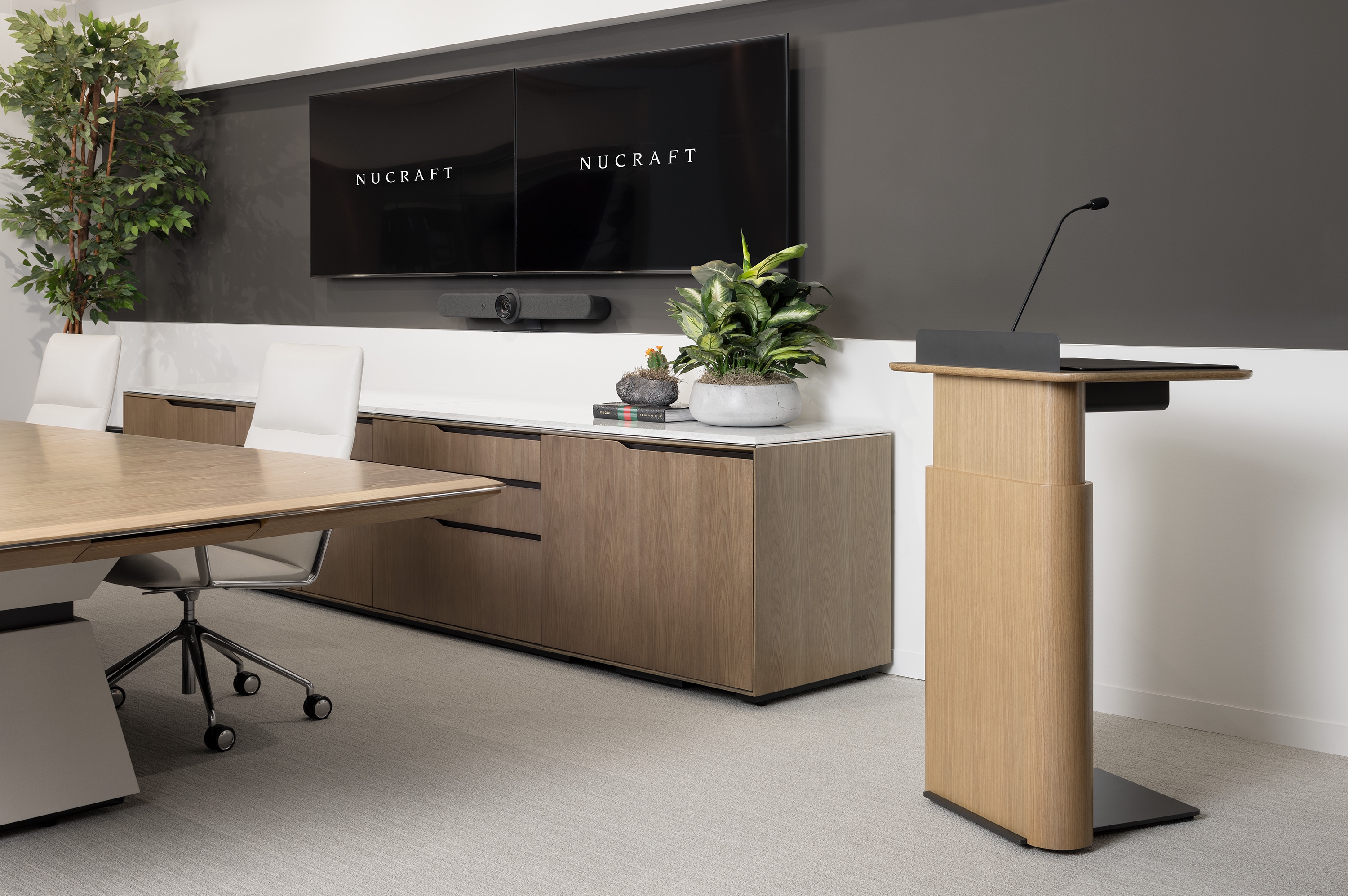 Preview of Summit Lectern | Ascari Credenza | Ascari Conference | 2023 Chicago Showroom 