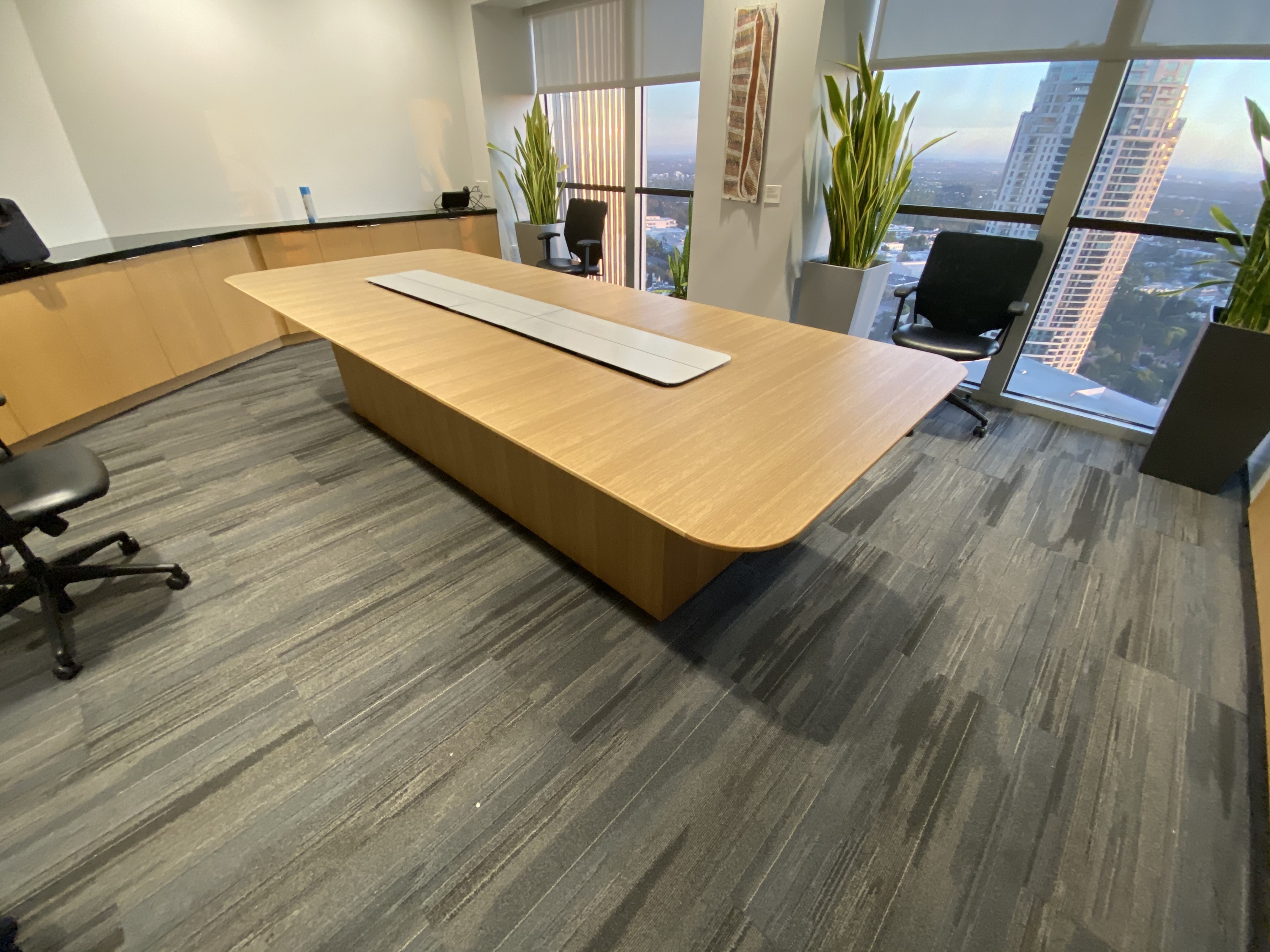 Preview of Flow XT | Conference Table |&nbsp; Radius Rectangle Veneer  Top | Custom Veneer Island Base | Power Island 