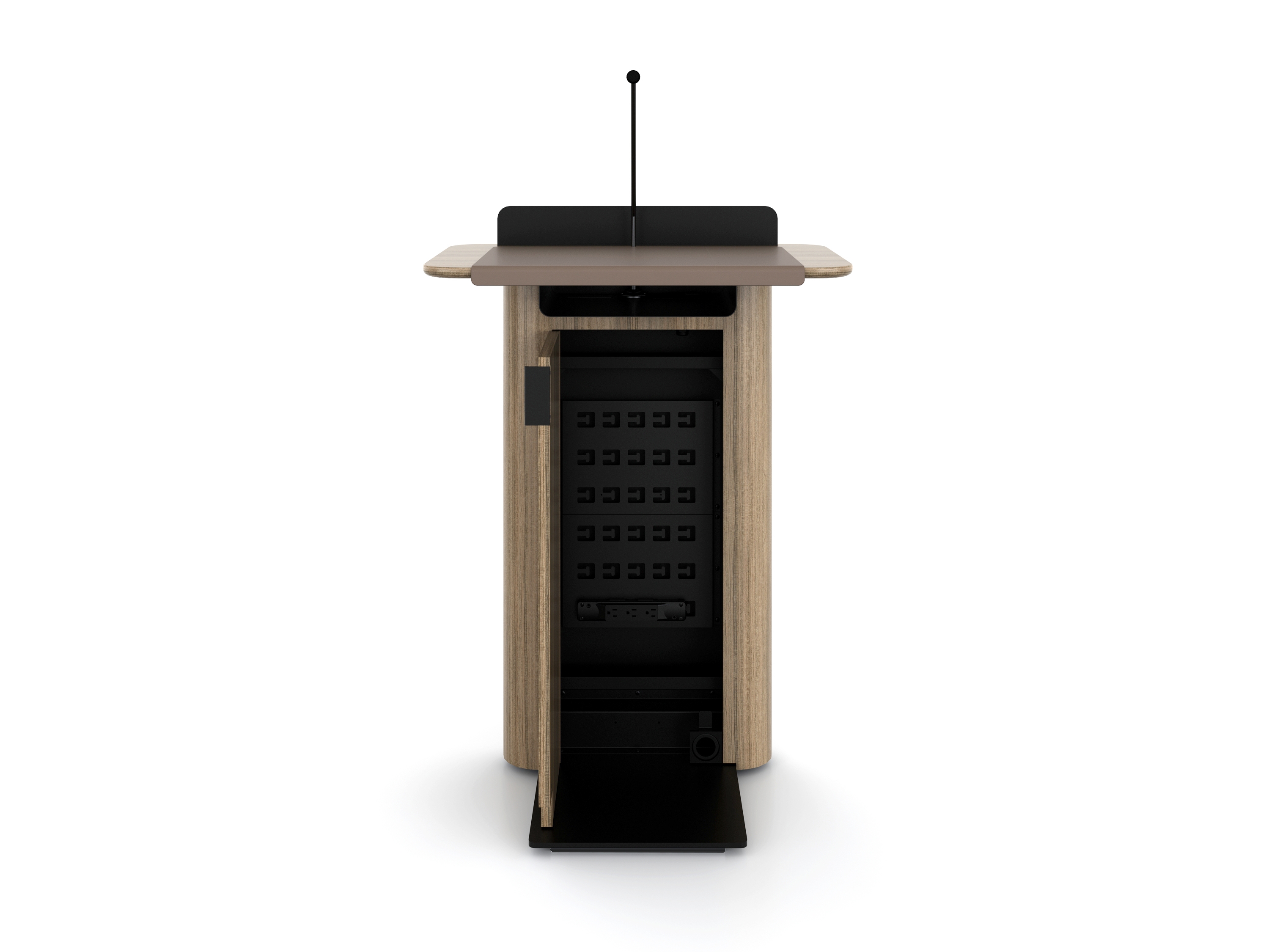 Summit Lectern | Fixed Height | Canyon Paldao Veneer | Door Open ...