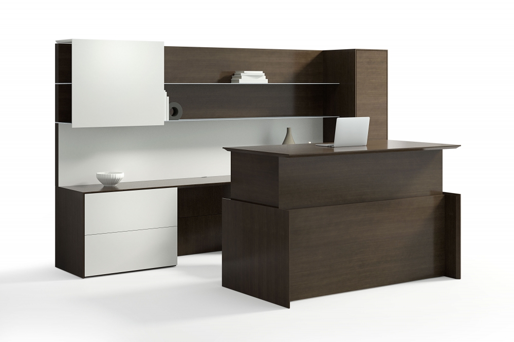 Preview of Merino | Casegood | G30 Zinc Quartered Walnut Veneer | Height Adjustable Desk | Standing Height