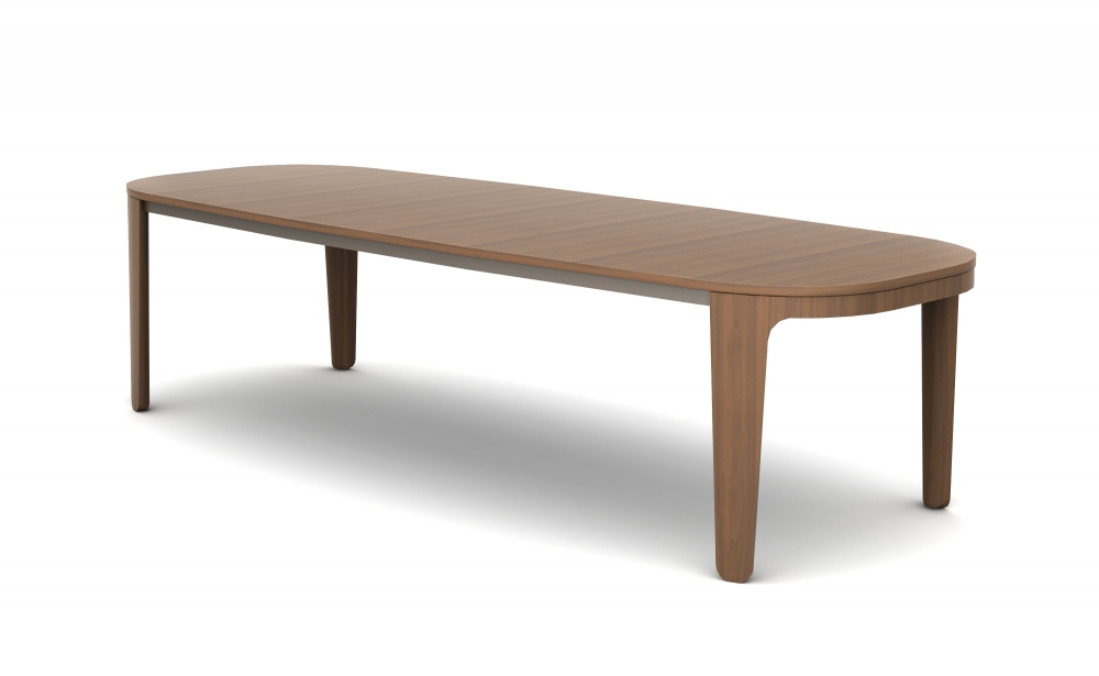 Preview of Alev Meeting | Conference Table | Otter Walnut Veneer | Aged Bronze Powdercoat | Classic Top Table