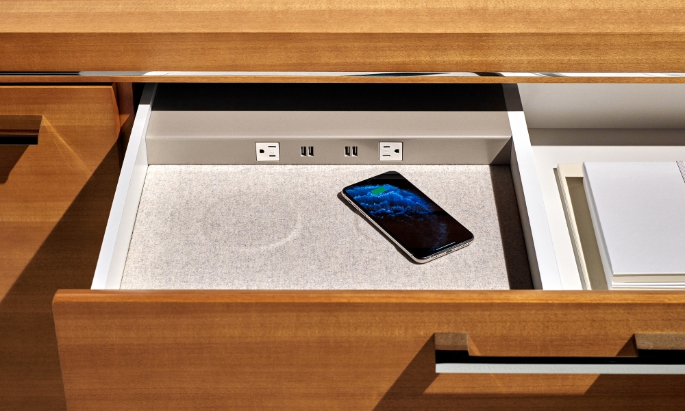 Preview of Ascari Credenza | Charging Drawer | Detail 
