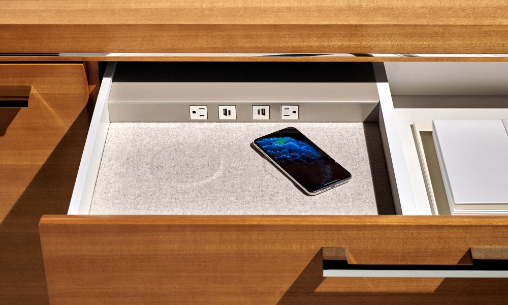 Preview of Ascari Credenza | Charging Drawer | Detail 