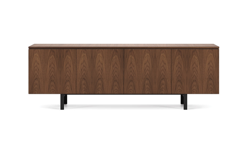 Preview of Flow Credenza | Vertical Veneer Layup | Inset Base