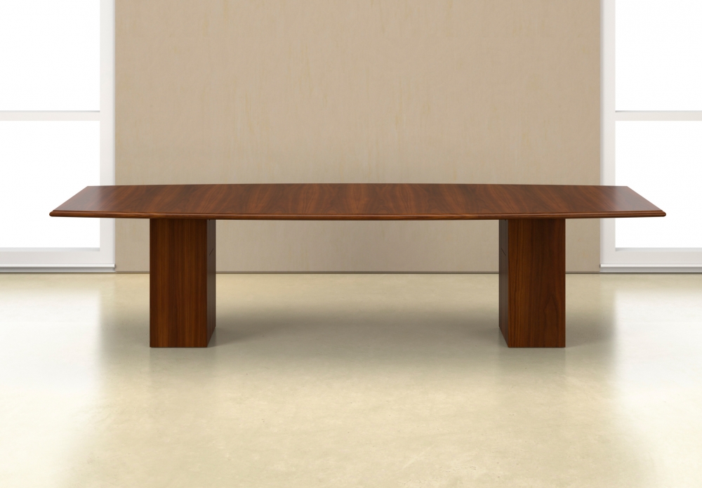 Preview of Forte | Conference Table | G95 Spring Cherry Veneer Rectangle Shape Top | Rectangle Base