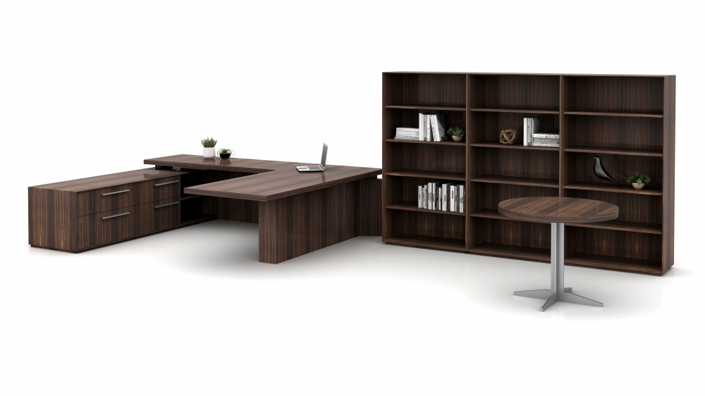 Preview of Ascari Conference | L Shape Desk | 3 Bookcases | Ascari Column Base Meeting Table