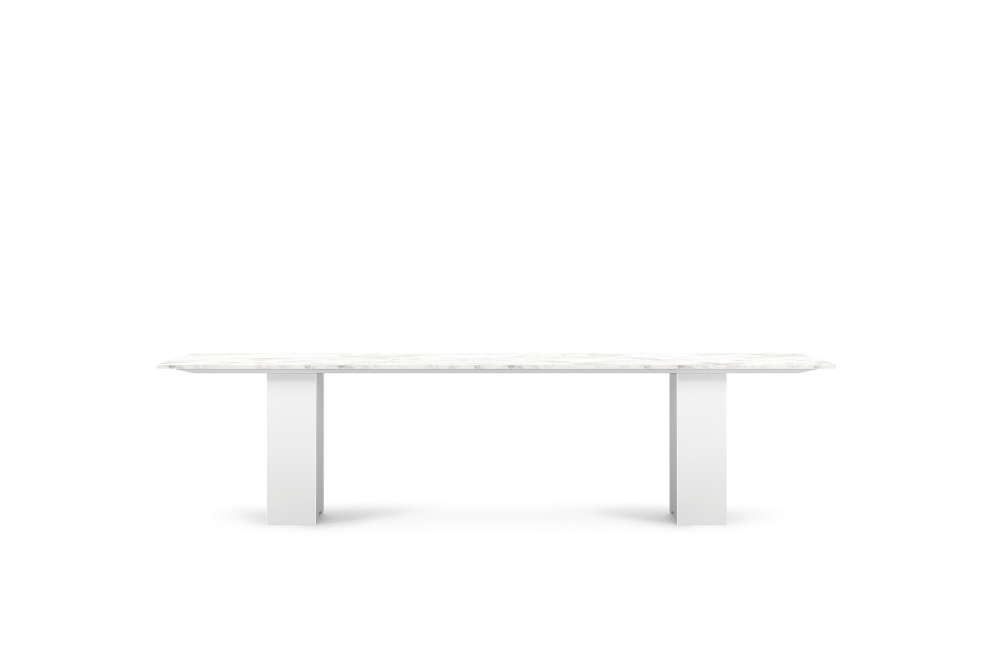 Preview of Flow | Conference Table | 120” Rectangle Stone-Top | Column-Base
