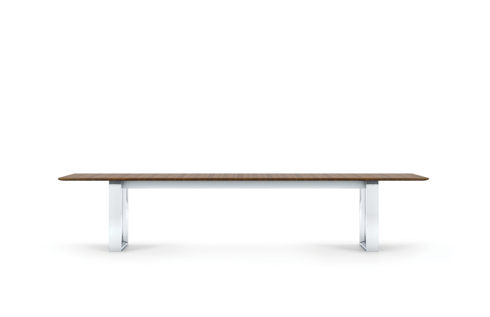 Preview of Flow | Conference Table | 120” Rectangle Shape Top | Hoop-base