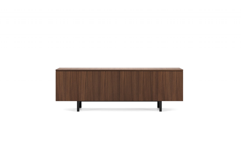 Preview of Flow | Credenza | M35 Marron Walnut Veneer | Inset Base | Conference Height
