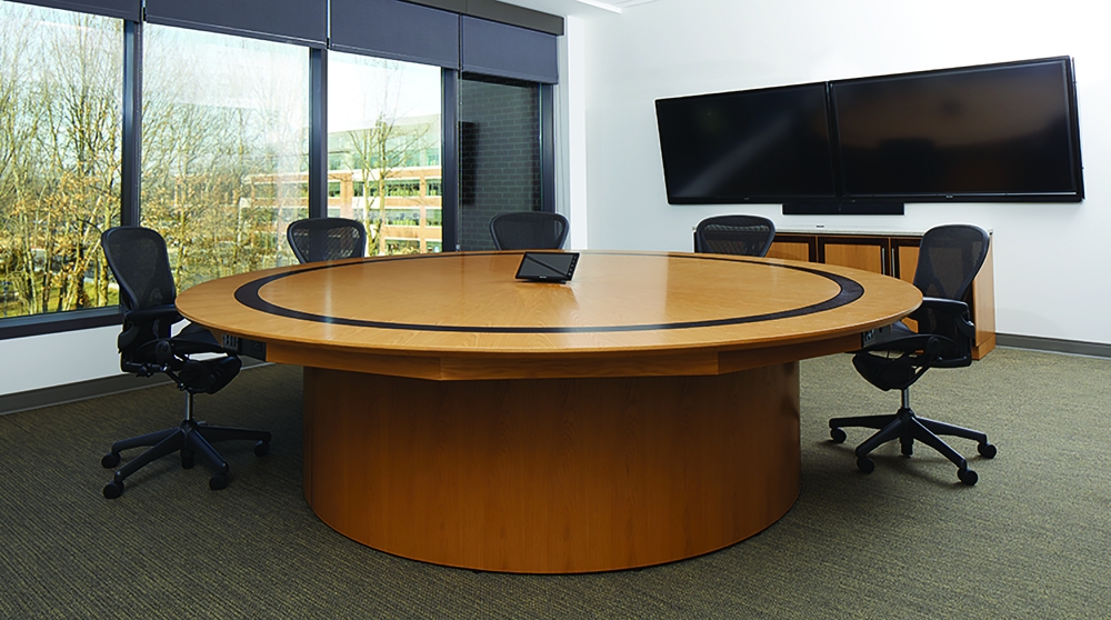 Preview of Forte | Conference Table | Custom | Round Top | Cylinder Base 