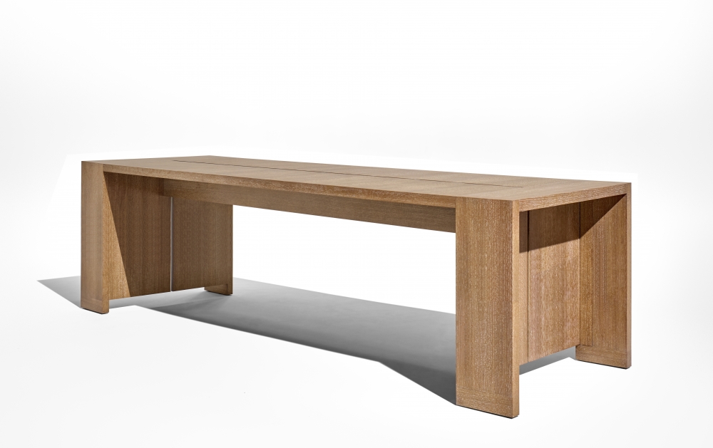 Preview of Preston | Community Table | Flaky Oak | Standing Height Table