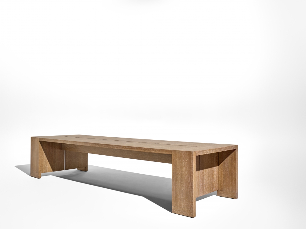 Preview of Preston | Community Table | Flaky Oak | Angled View 