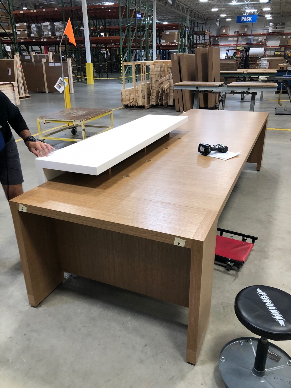 Preview of Preston | Custom | Reception Desk | Manufacturing Floor