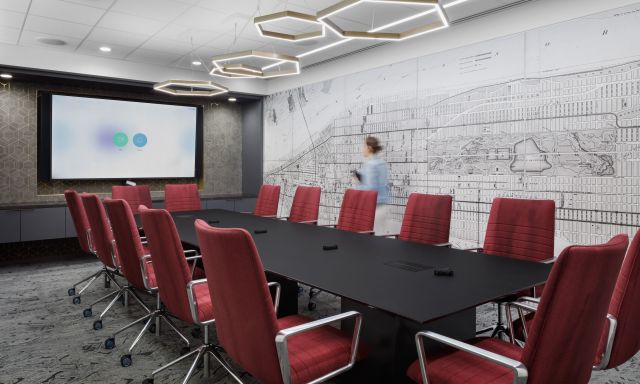 Flow | Conference Table | 180” x 54” | Formica Infiniti Black Rectangle Top | Expandable Rectangle Base in Black Paint