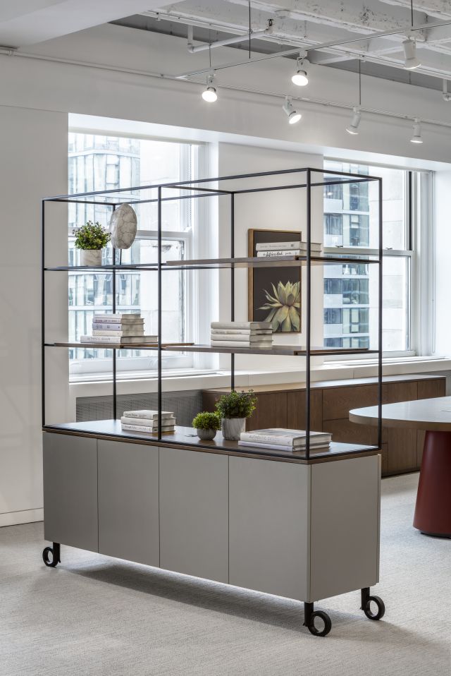 Flow Activity Wall | Shelves and Trays | Chicago Showroom