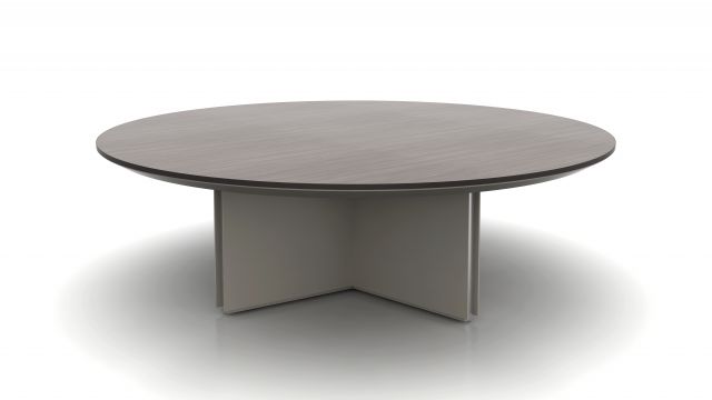 Ascari | Conference Table | Round Veneer Table | Painted Closed X Base