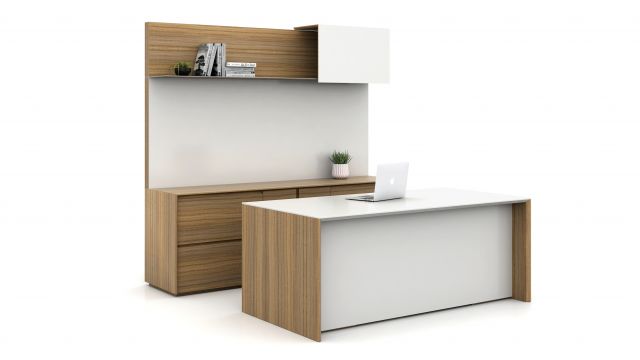 Merino | Casegood | Canyon Paldao Veneer | Freestanding Desk 
