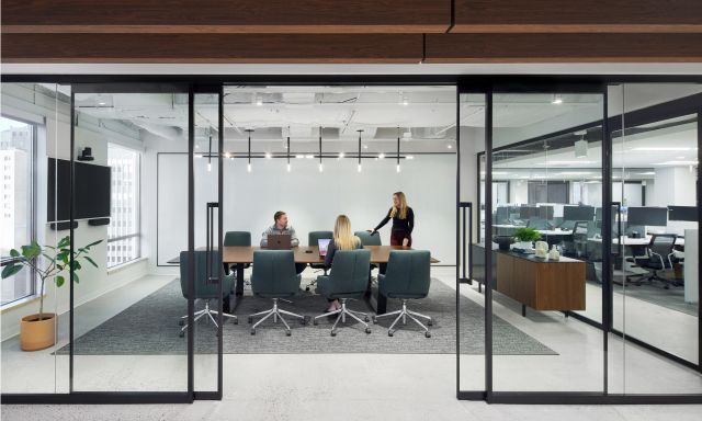 Baja and Flow Credenza  | Hoop Base Conference Table | Gardner Builders Expansion | Studio BV | Corey Gaffer | © Corey Gaffer Photography