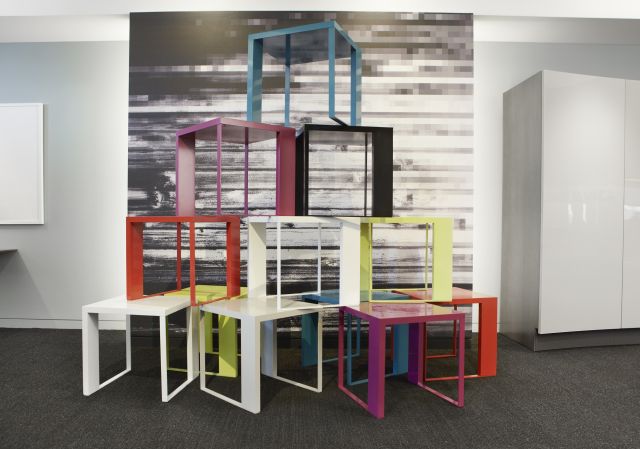 Emme | End Tables | Stacked | Chicago Showroom