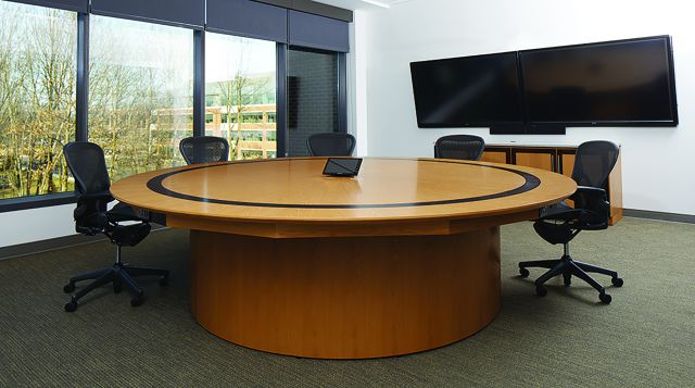 Forte | Conference Table | Custom | Round Top | Cylinder Base 