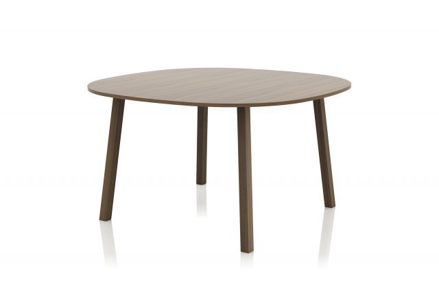 Two4Six | Meeting Table | Soft Square M35 Marron Walnut Veneer Top | Veneer Post Legs
